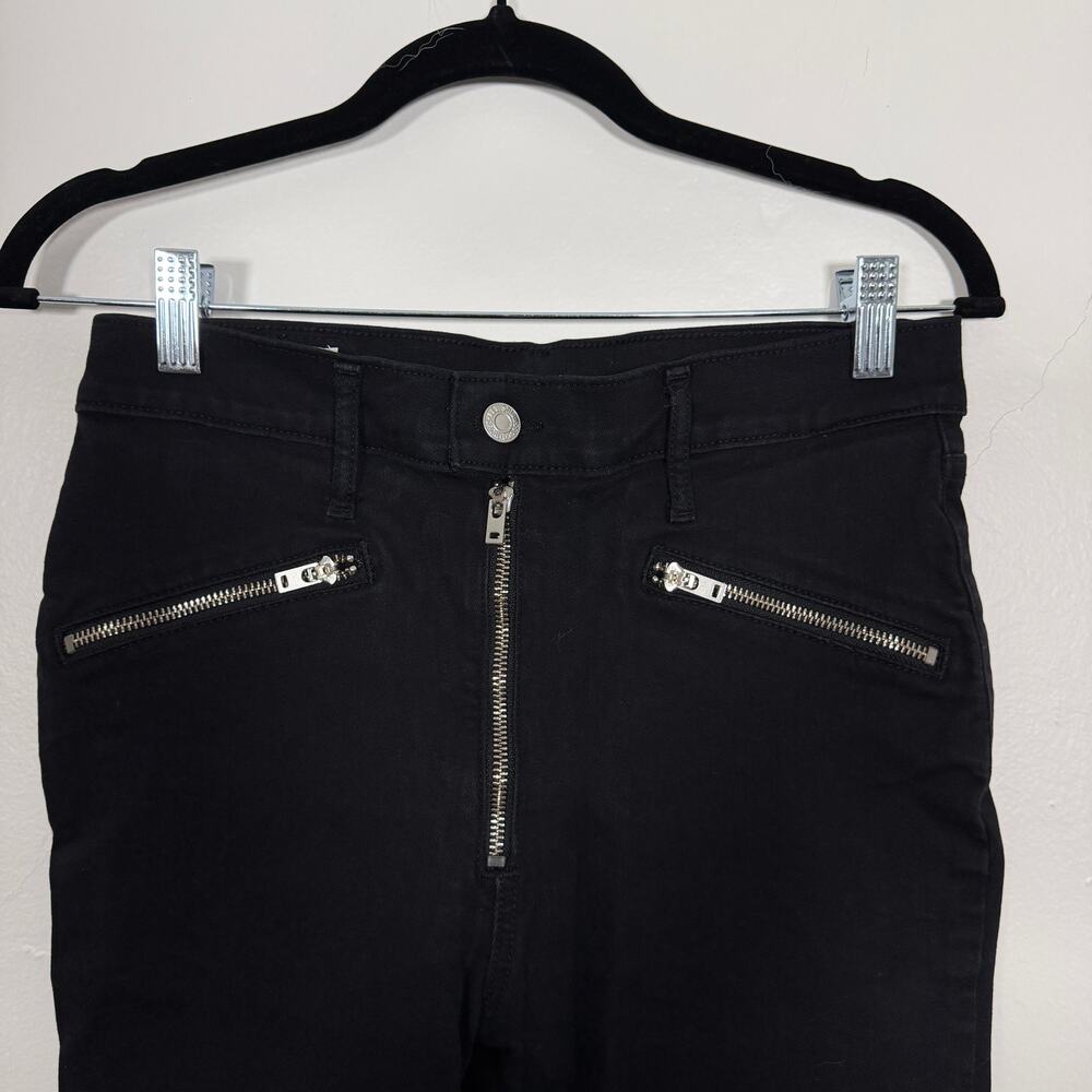 Levi’s Premium Women’s Black Skinny Jeans W30 Ankle Zip Moto Pants